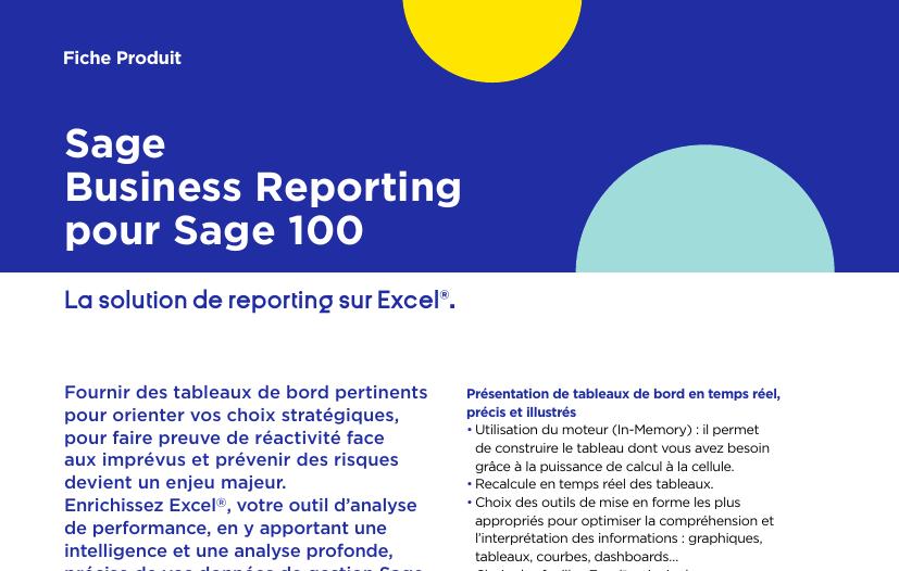 Sage Business Reporting pour Sage 100