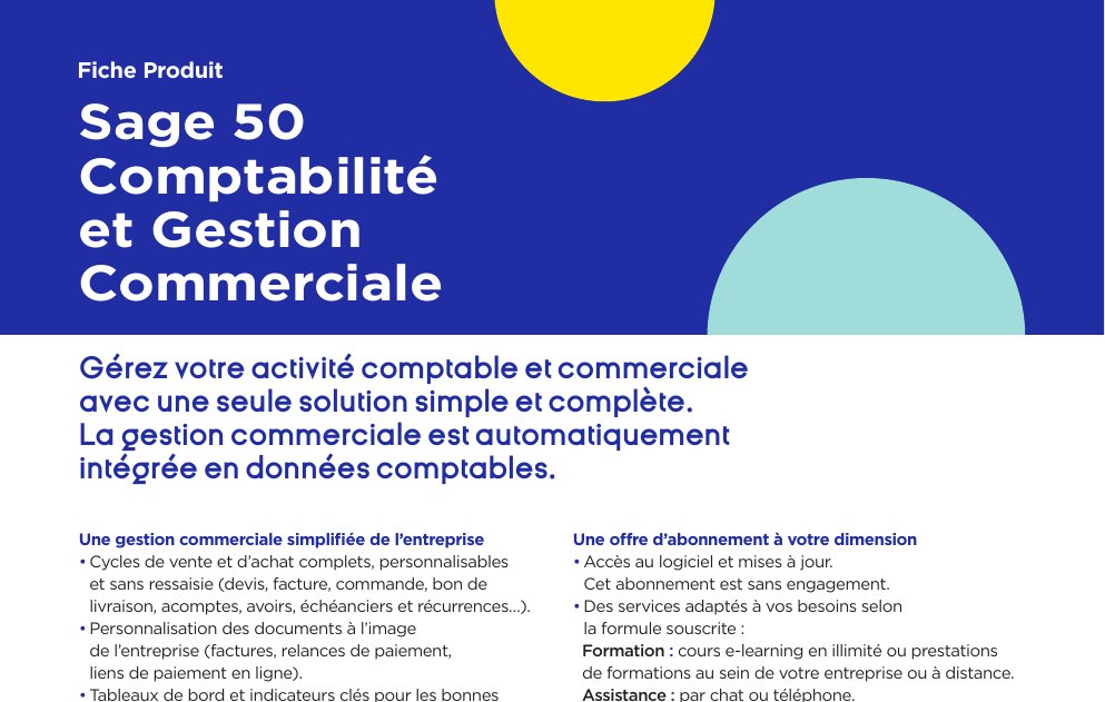 Sage 50 Comptabilité et Gestion Commerciale